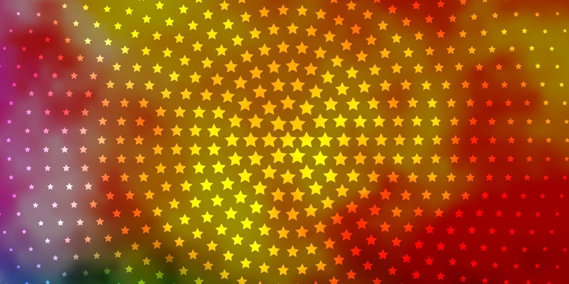 patrón de vector multicolor claro con estrellas abstractas.