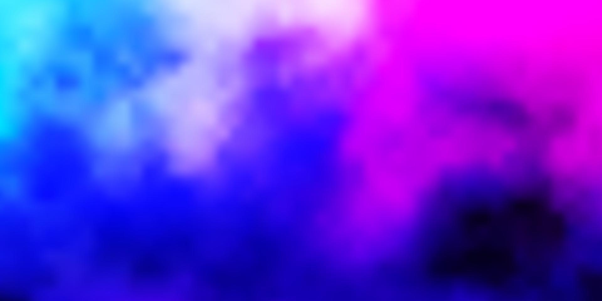 Dark Pink, Blue vector pattern with clouds.