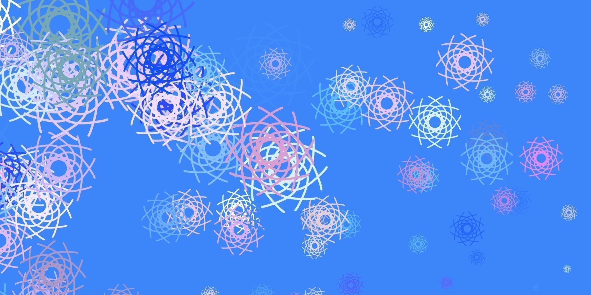 Light Blue, Red vector background with random forms.