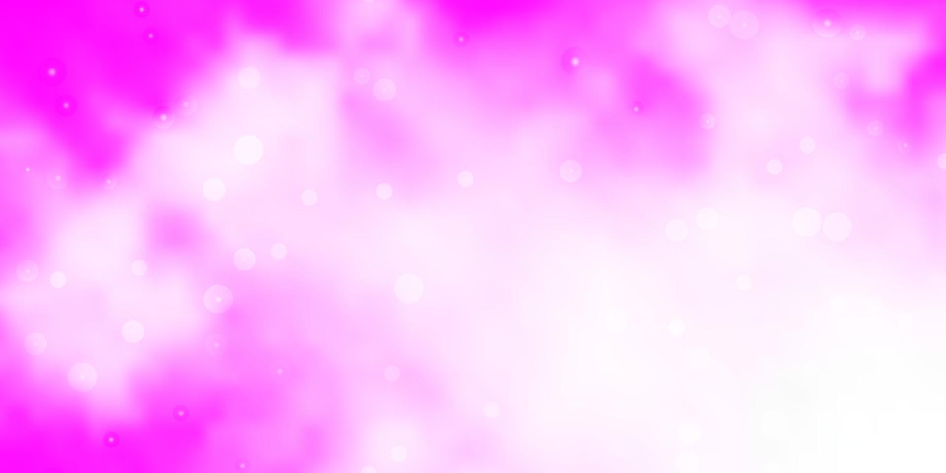Light Pink vector layout with bright stars.