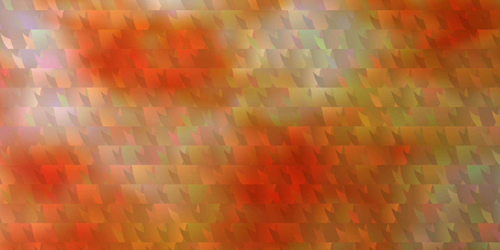 textura de vector naranja claro con estilo triangular.