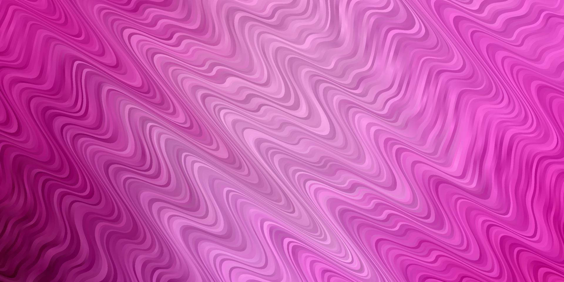 patrón de vector rosa claro con curvas.