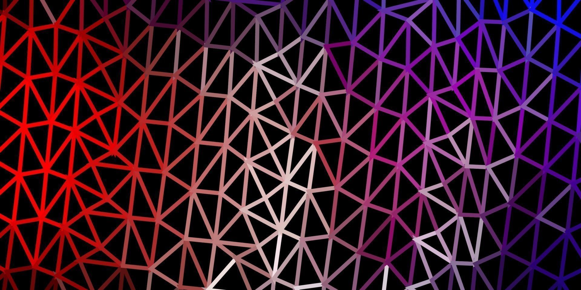 Light blue, red vector abstract triangle backdrop.
