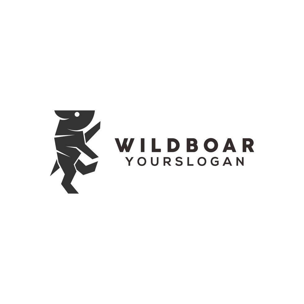 wildboar logo design vector