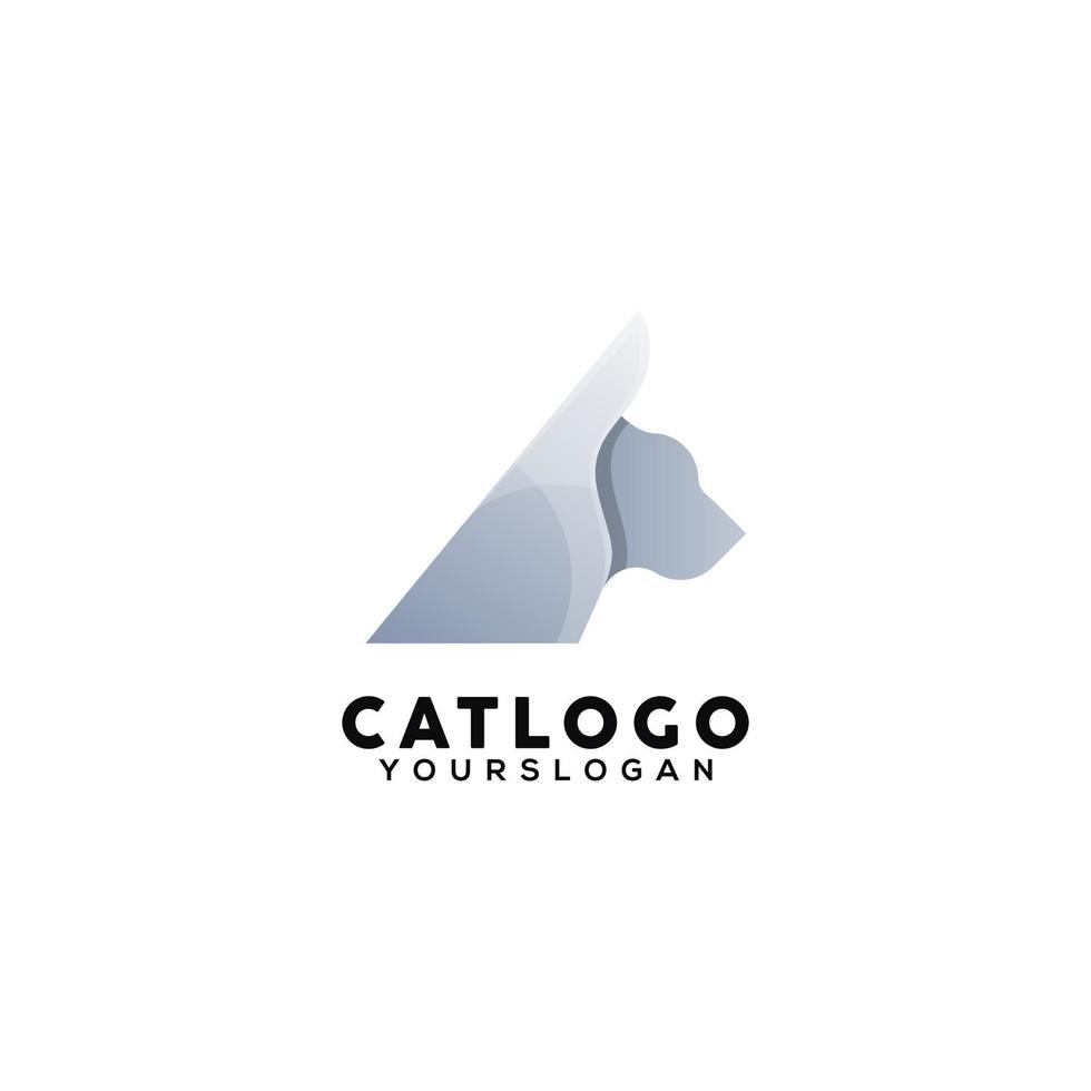 diseño de logotipo colorido gato vector