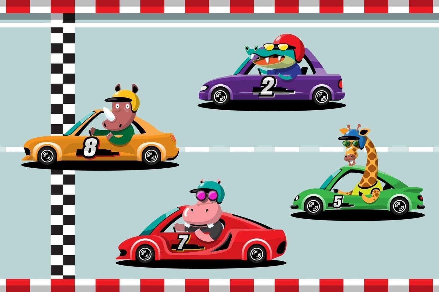 In game competition continue player used high speed car for win in racing game. competition e-sport car racing. vector