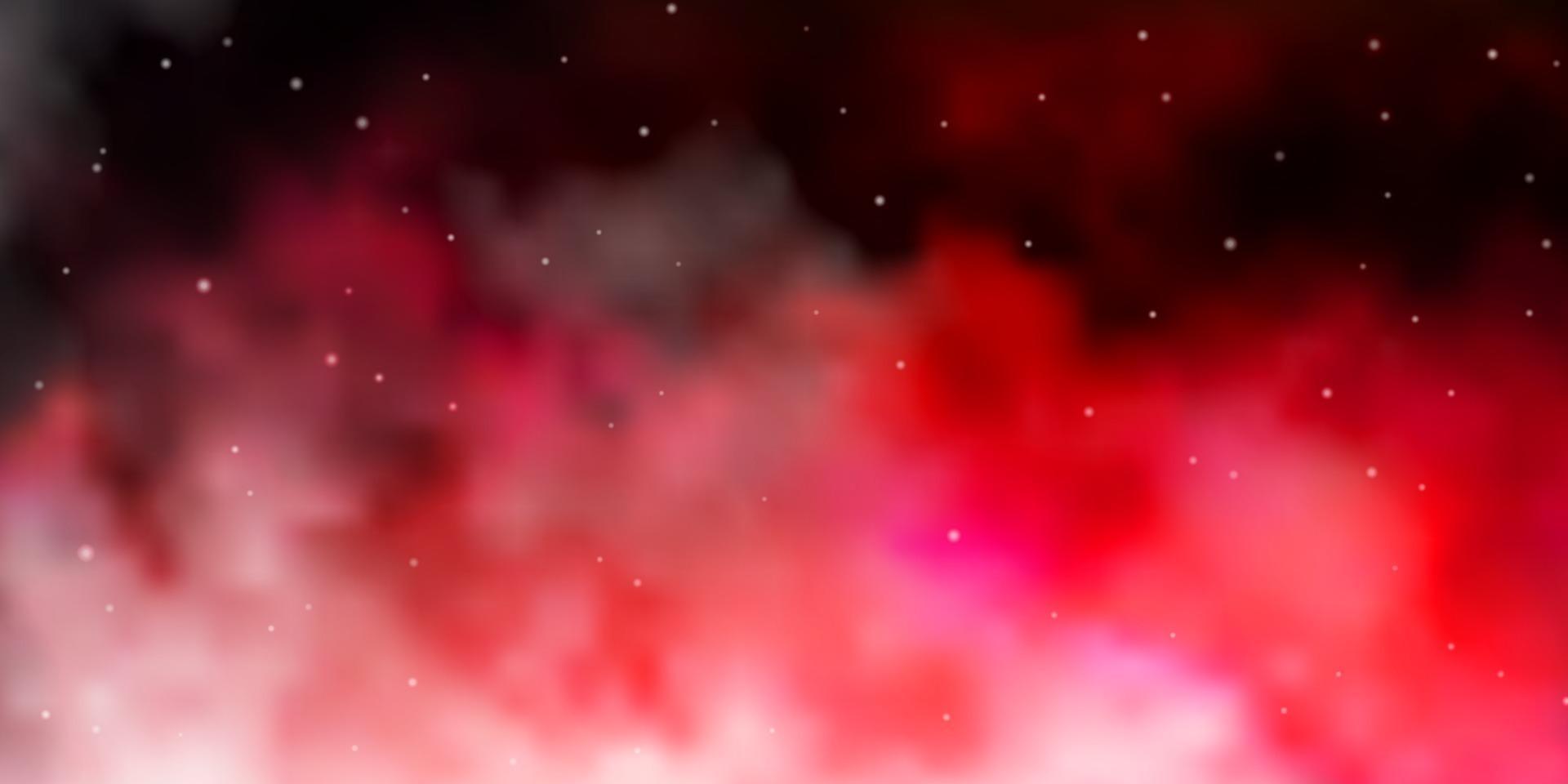 Fondo de vector rosa claro, rojo con estrellas de colores.