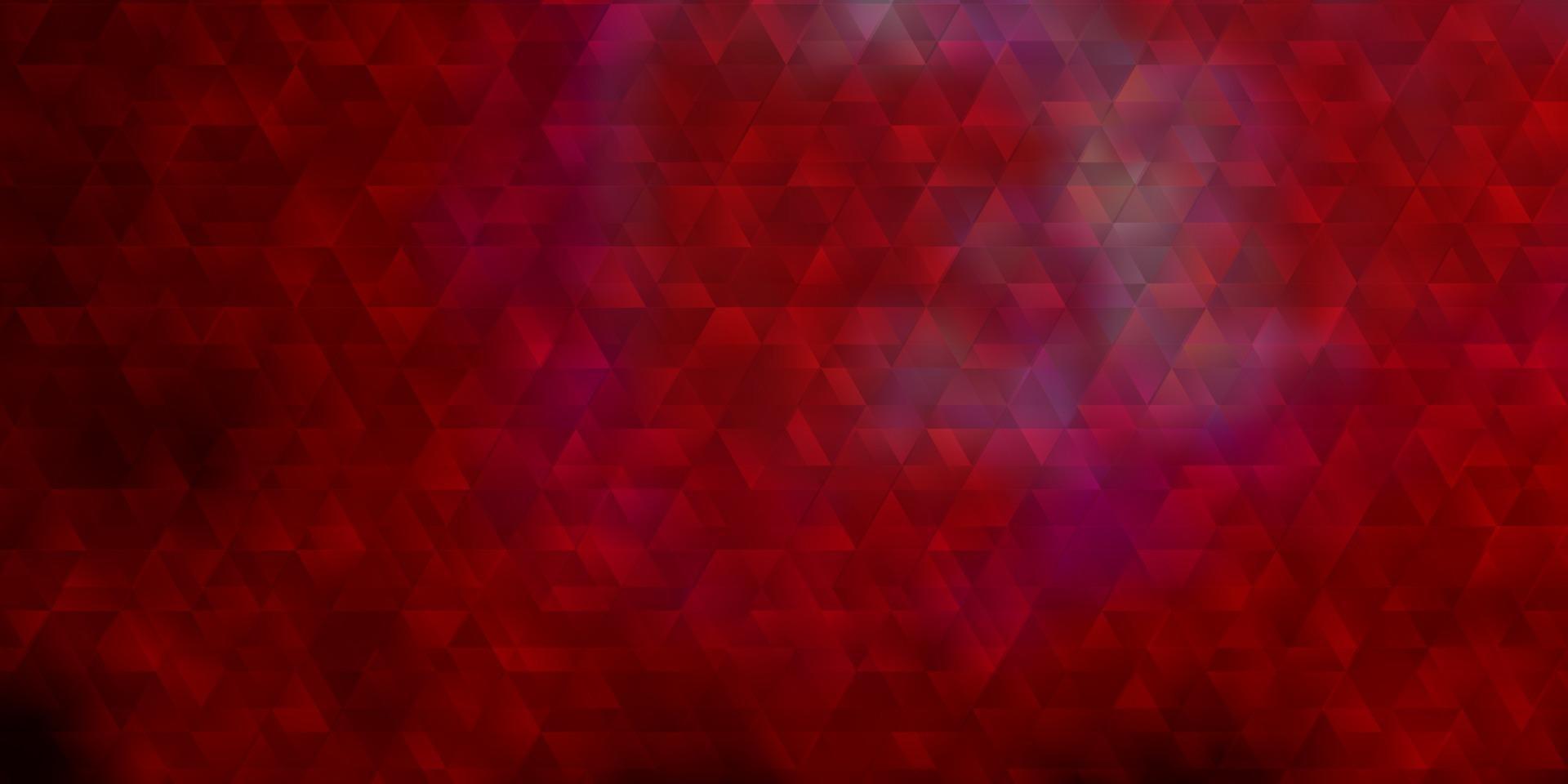 textura de vector de color rosa oscuro, rojo con líneas, triángulos.