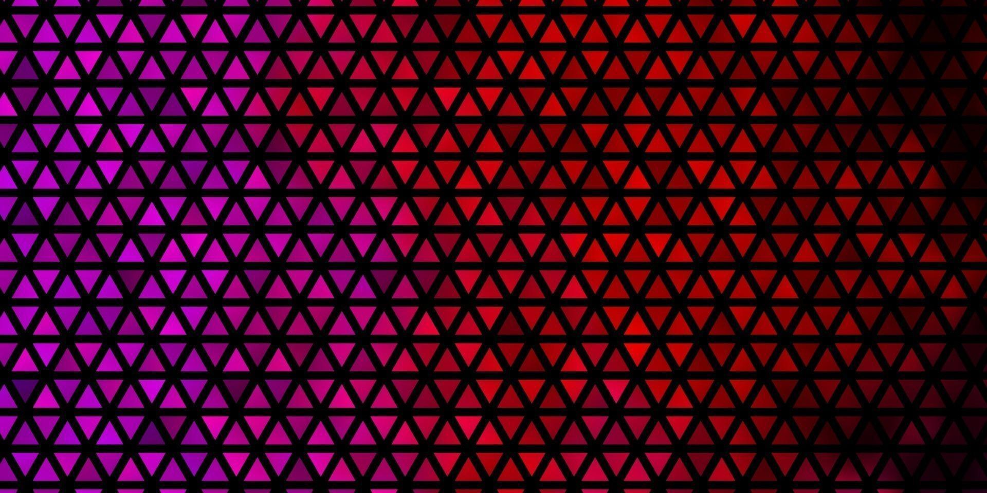 textura de vector rosa claro, amarillo con estilo triangular.