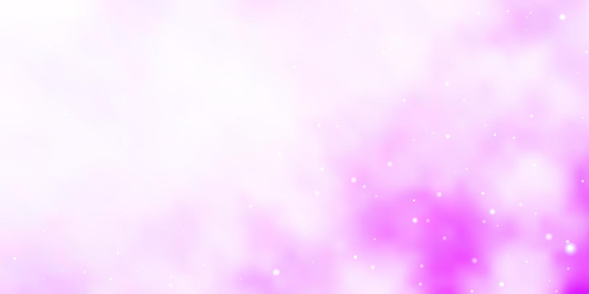 Light Purple vector background with small and big stars.