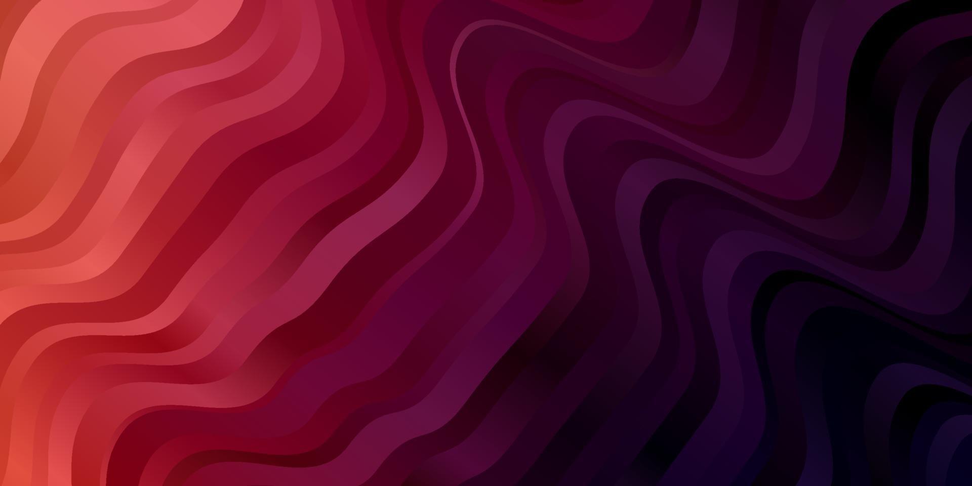 Dark Pink, Red vector template with curved lines.