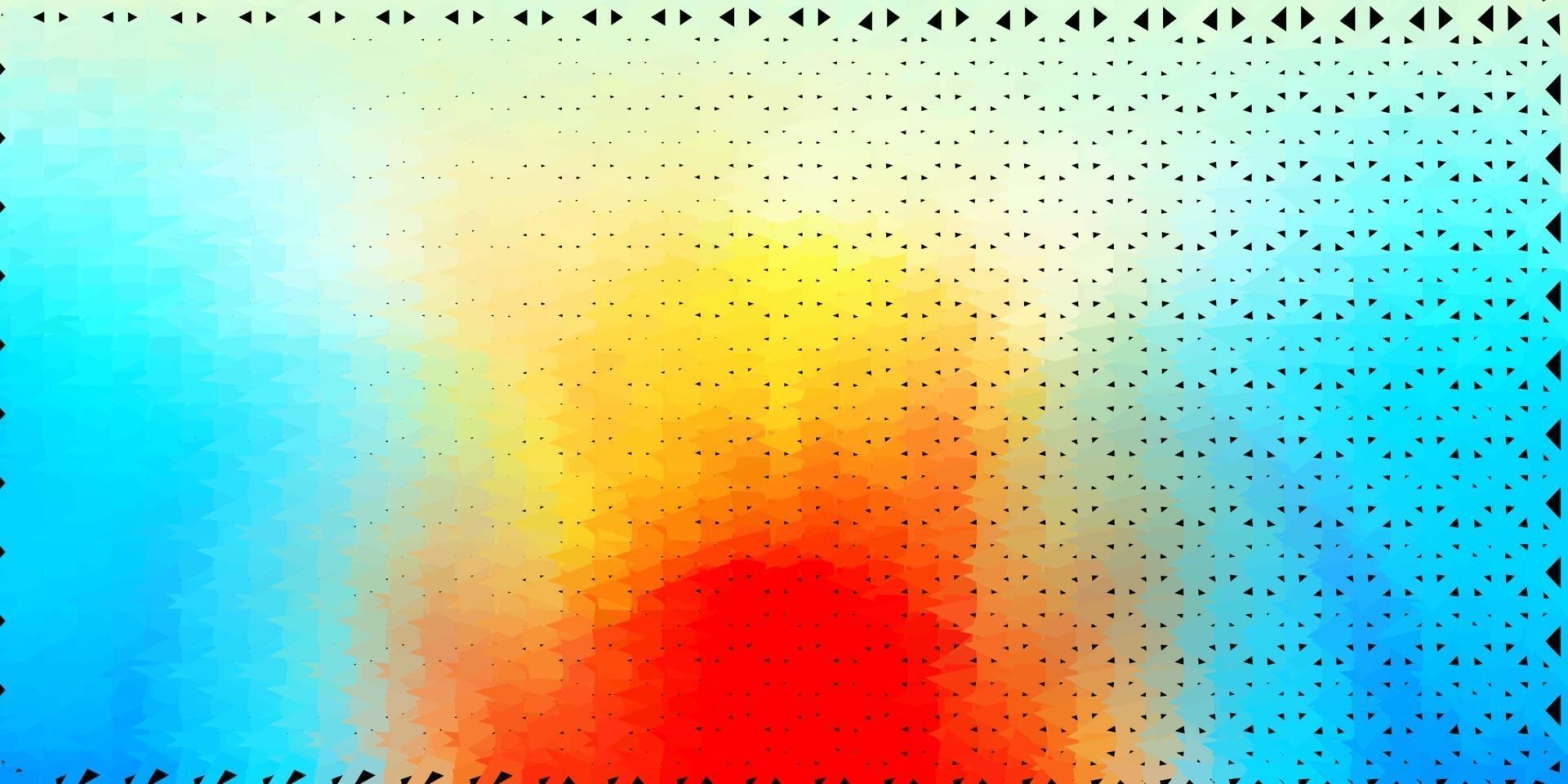 Light blue, yellow vector abstract triangle template.