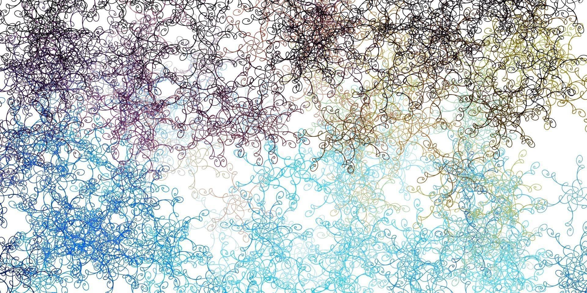 Light Blue, Yellow vector background with wry lines.