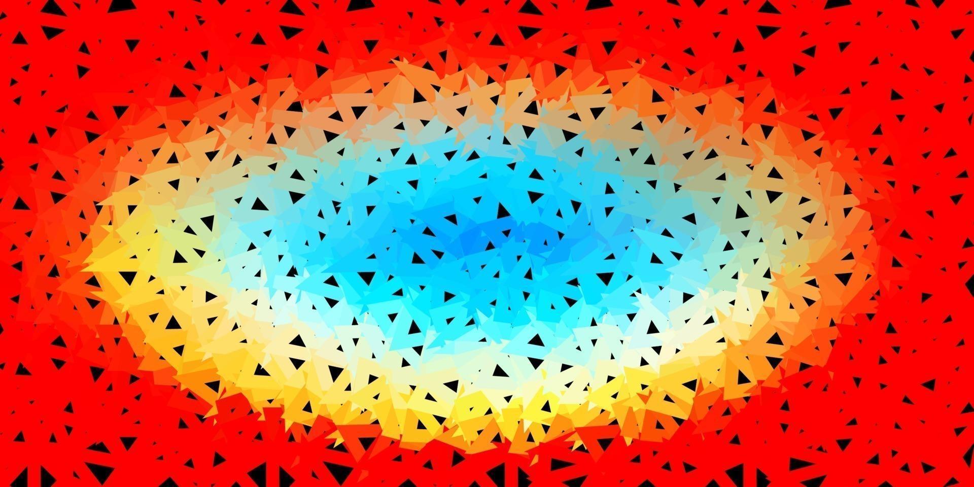 Light blue, yellow vector triangle mosaic wallpaper.