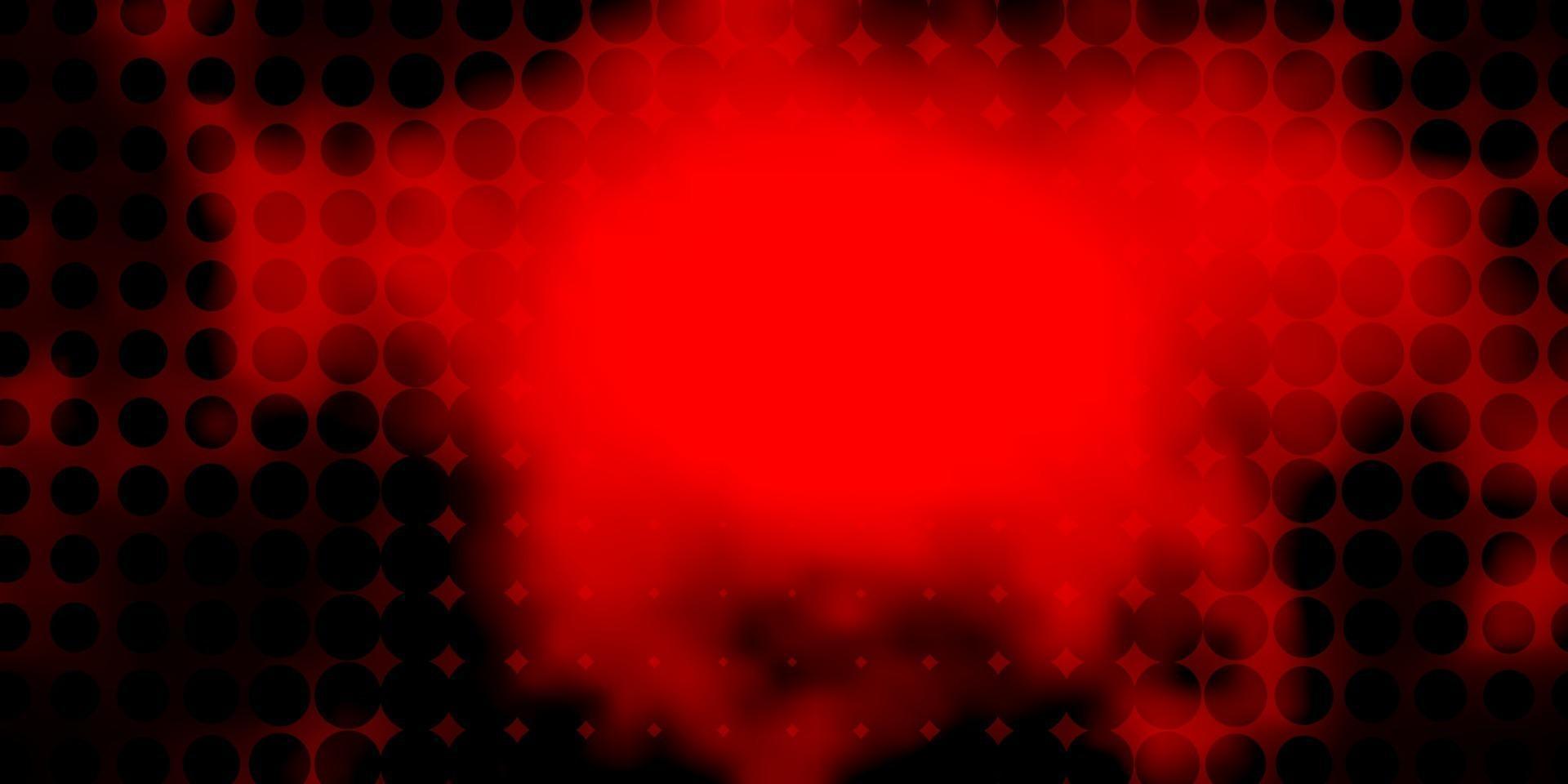 Dark Red vector background with bubbles.
