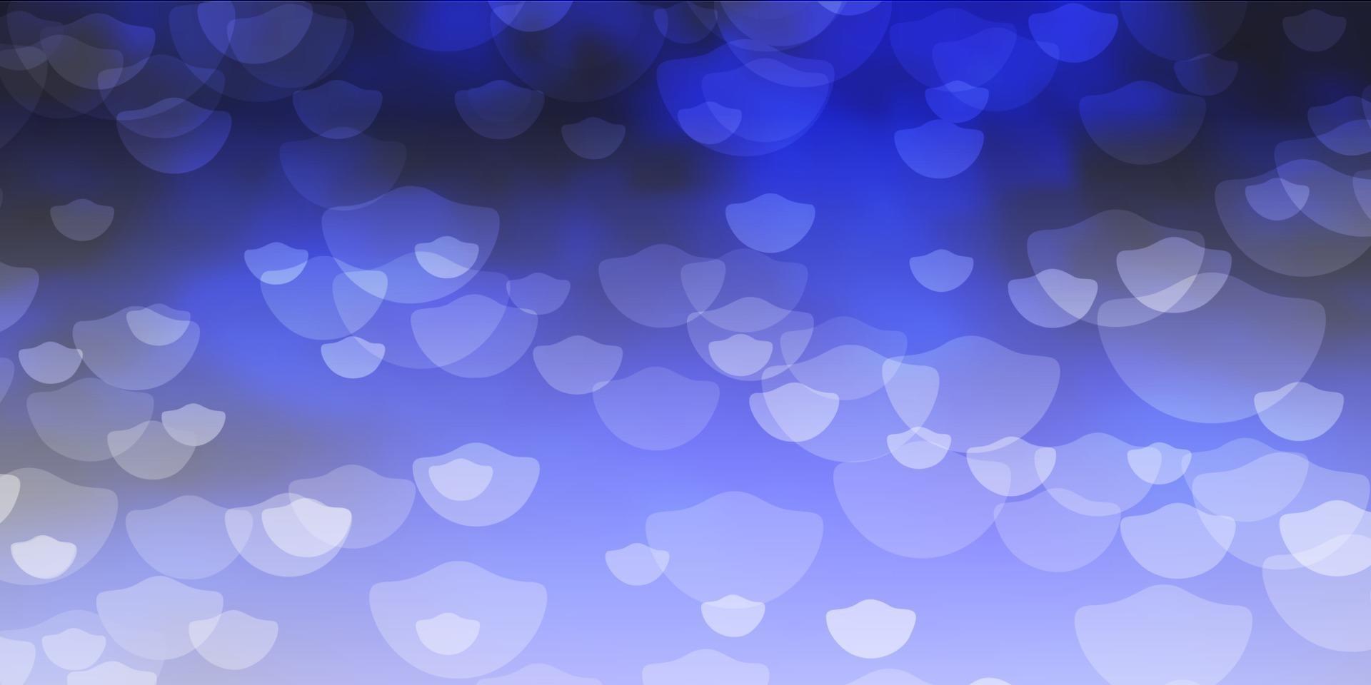 Dark BLUE vector template with circles.