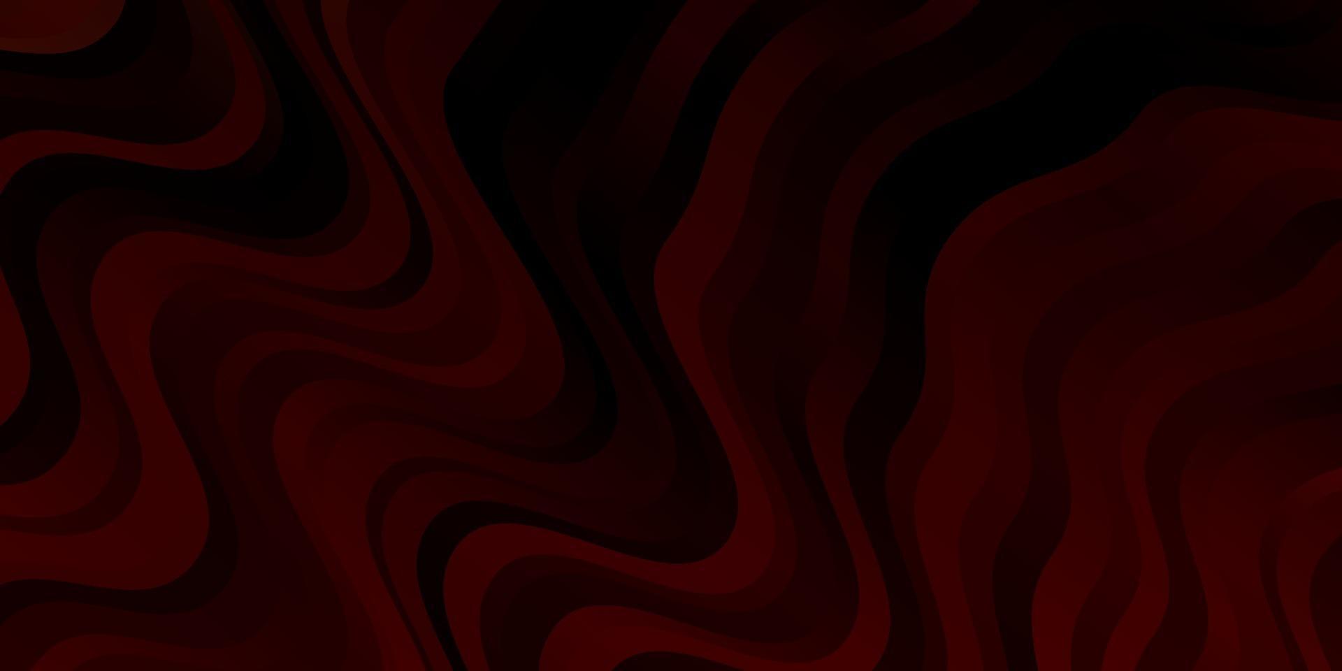 Dark Red vector background with bent lines.