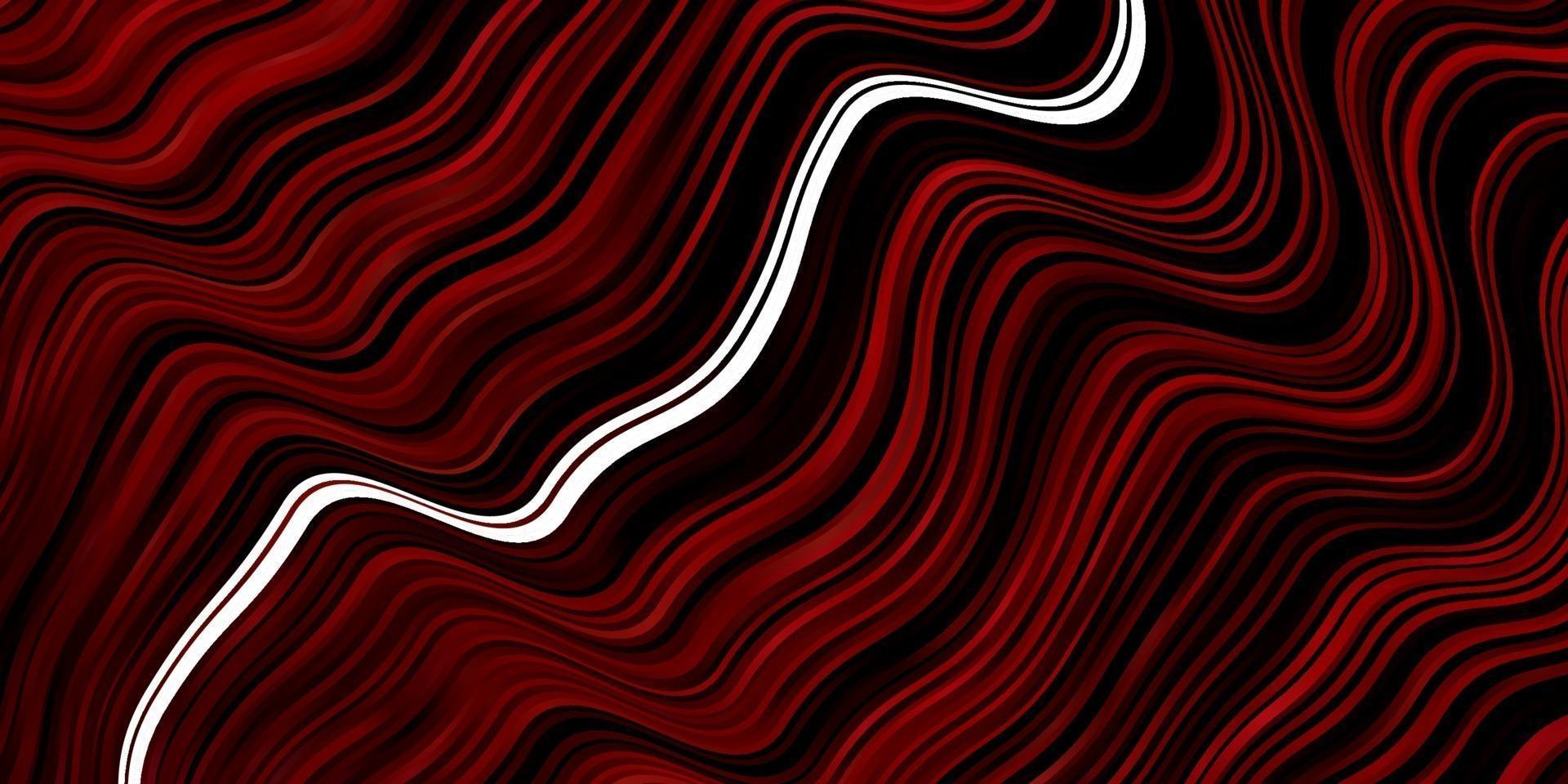 Dark Red vector pattern with curved lines.