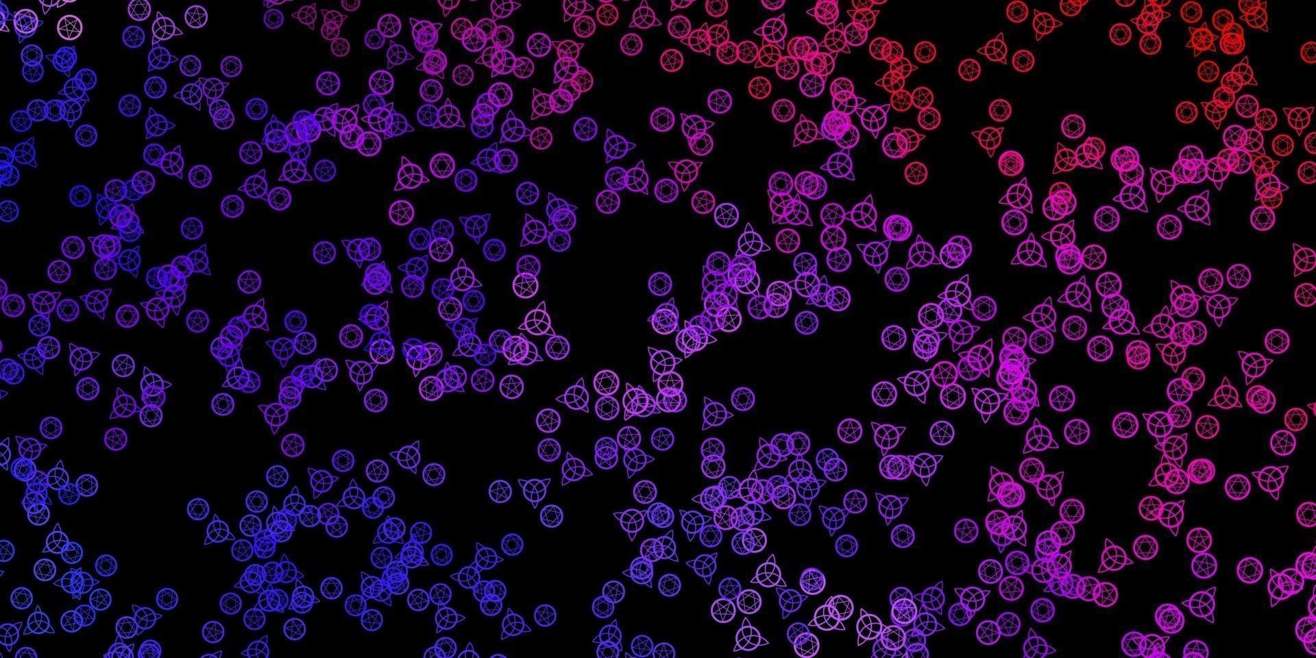 Dark Blue, Red vector texture with religion symbols.