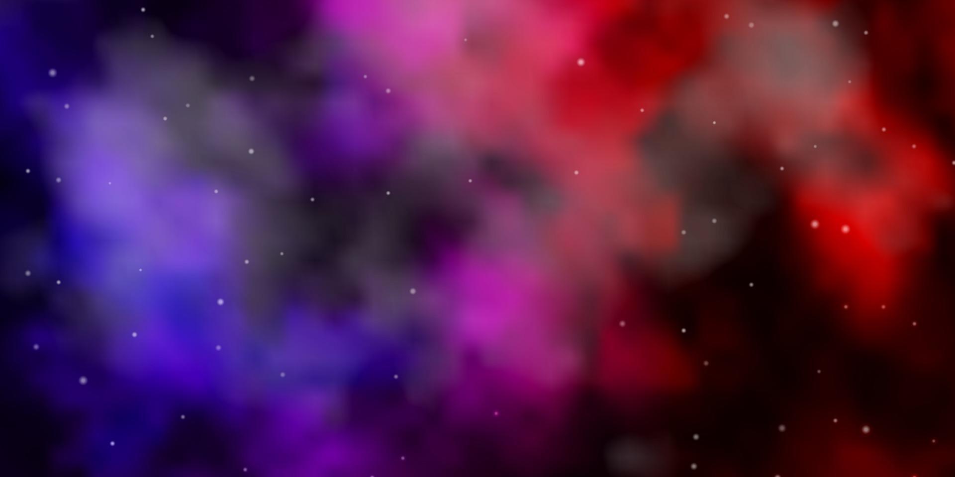 Dark Pink, Yellow vector background with small and big stars.