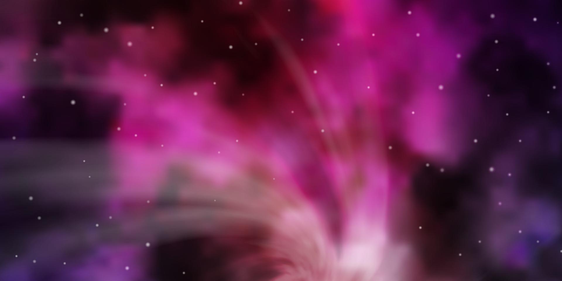 Dark Pink, Blue vector pattern with abstract stars.