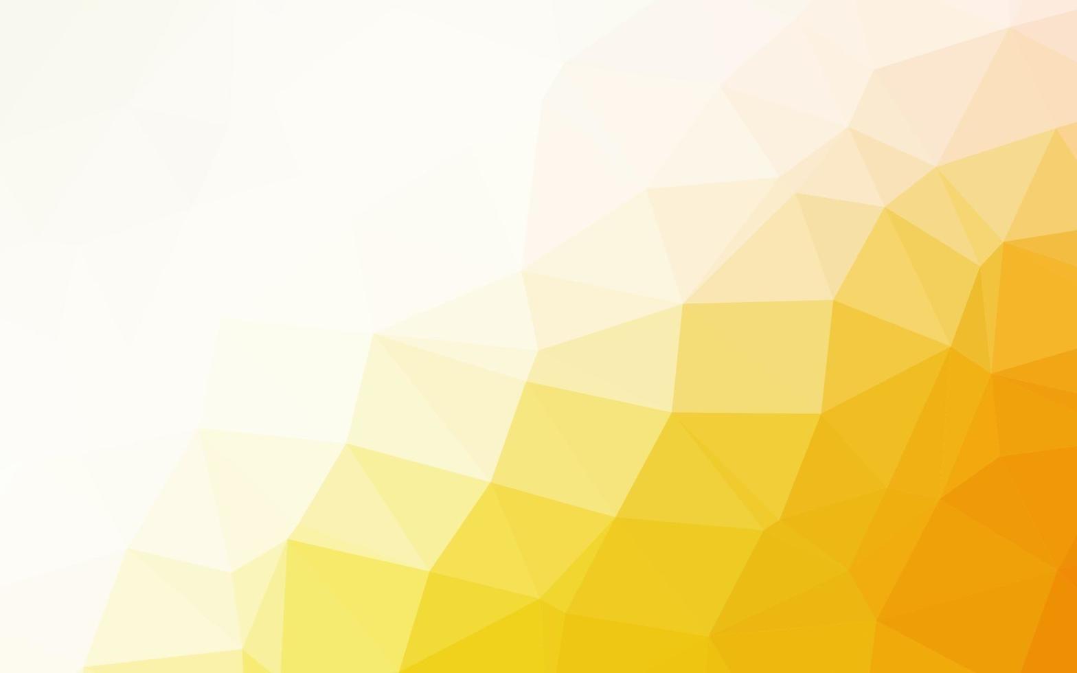 Light Yellow, Orange vector polygon abstract background.