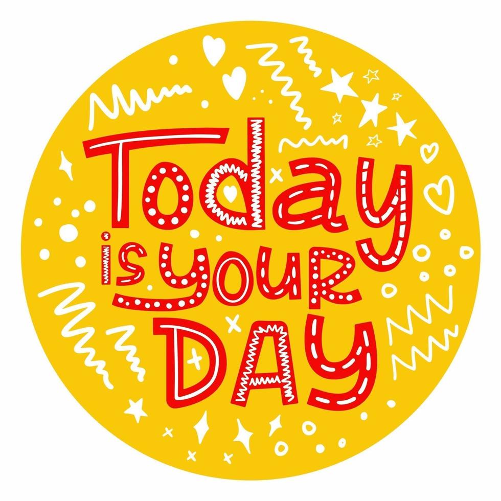 Hand drawn motivational positive illustration vector