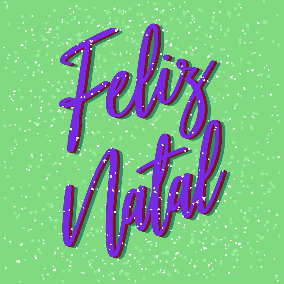 vibrante feliz navidad en portugués brasileño. traducción - feliz navidad vector