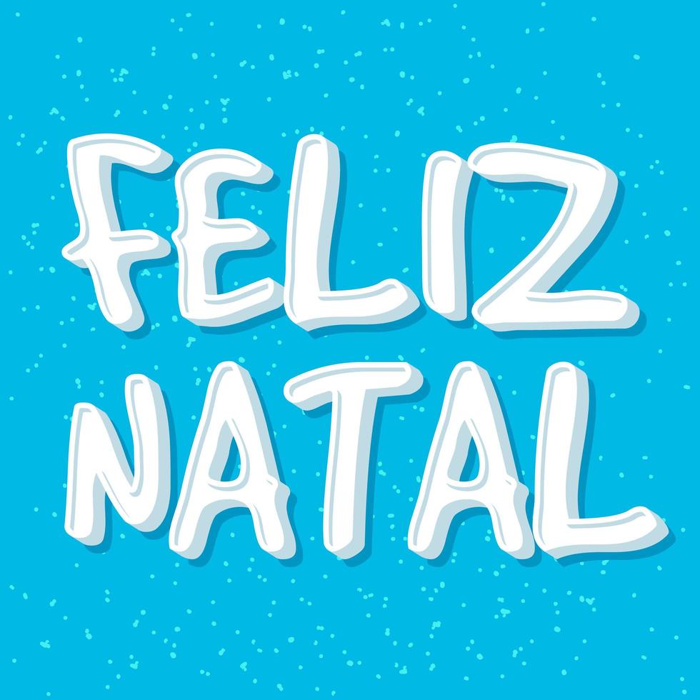 azul feliz navidad en portugués brasileño. traducción - feliz navidad vector