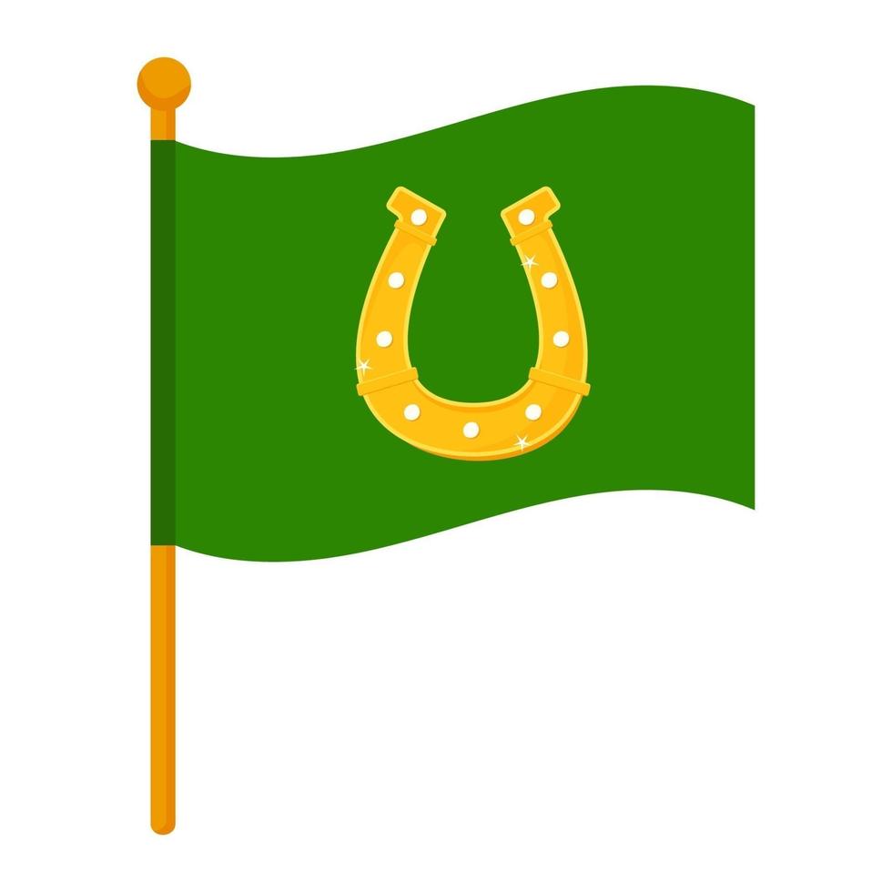 Flag decorated with elements for St.Patrick's Day.Vector.Cartoon style vector
