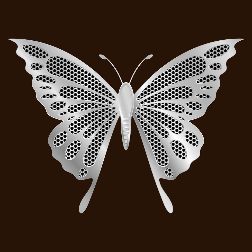 steel butterfly vector