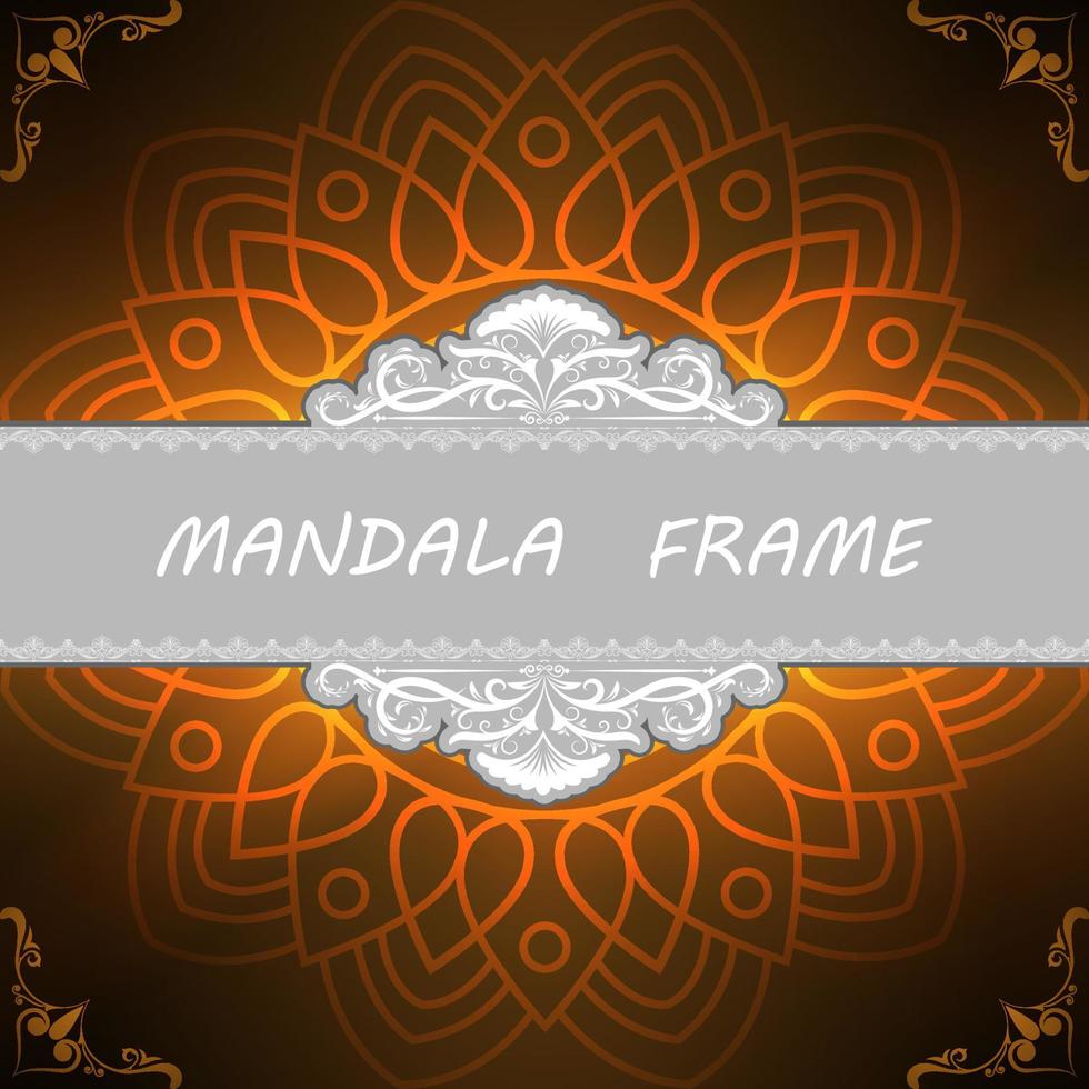 Mandala pattern design template vector