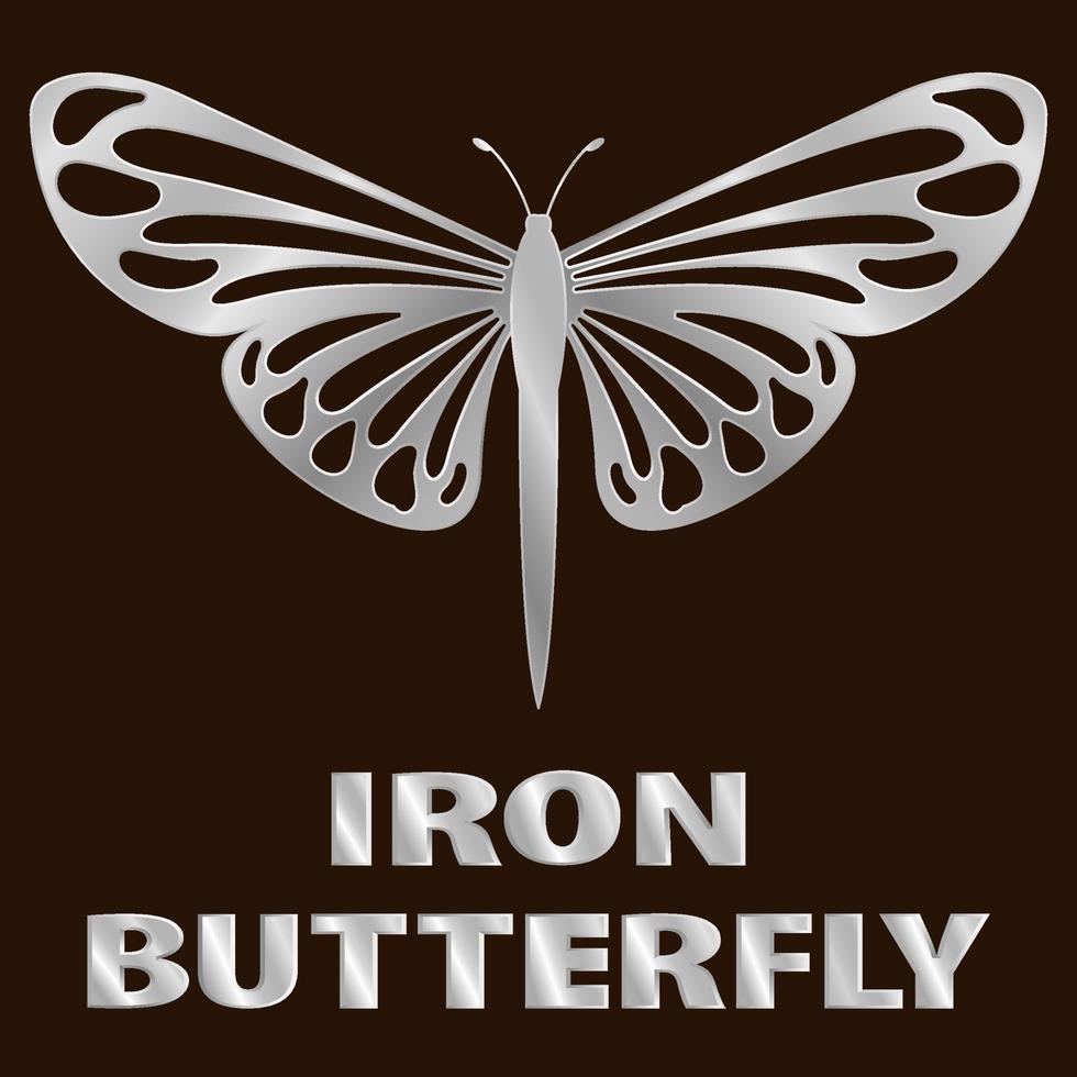 steel butterfly vector