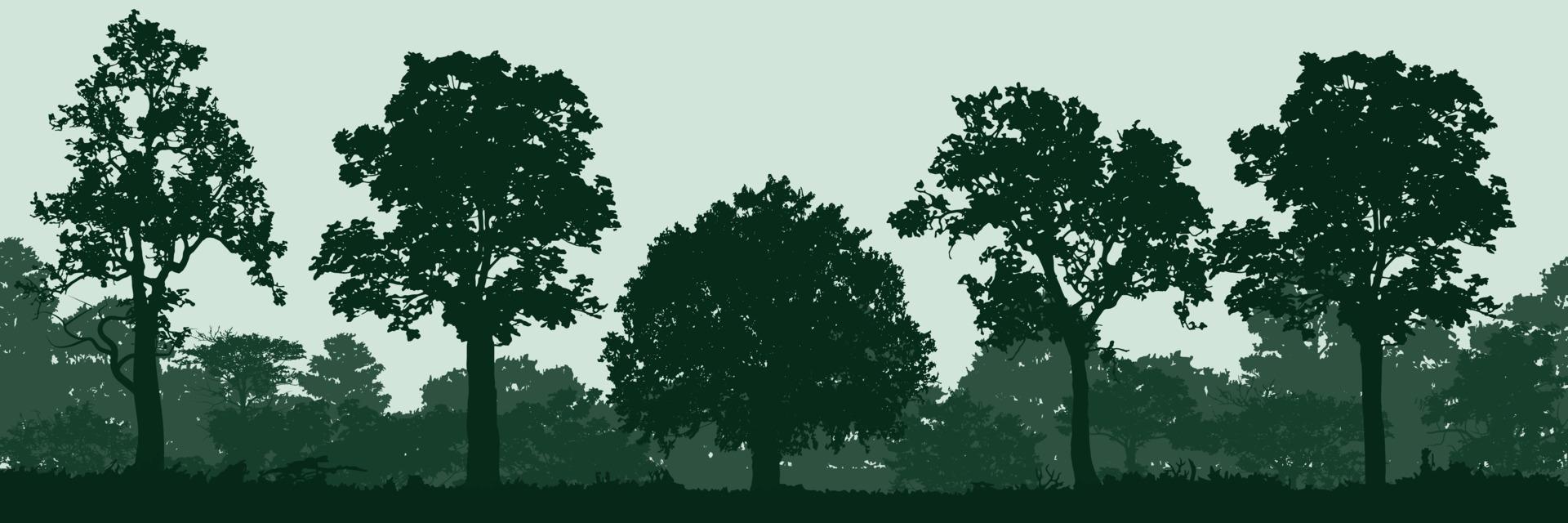 trees silhouettes vector