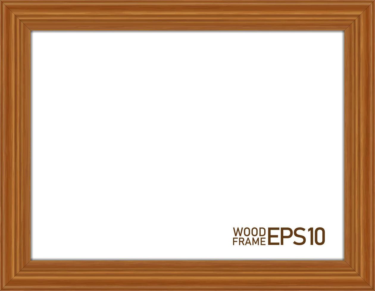 Wooden frame vector