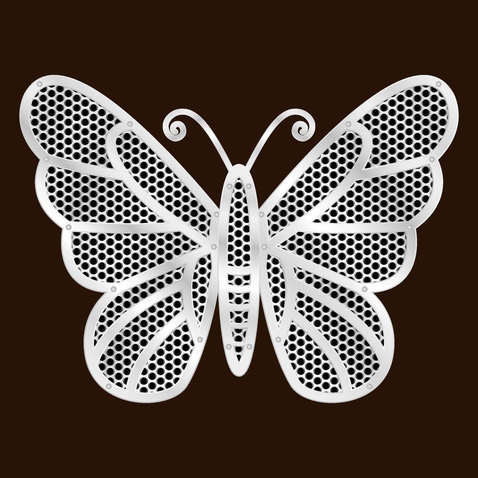 steel butterfly vector