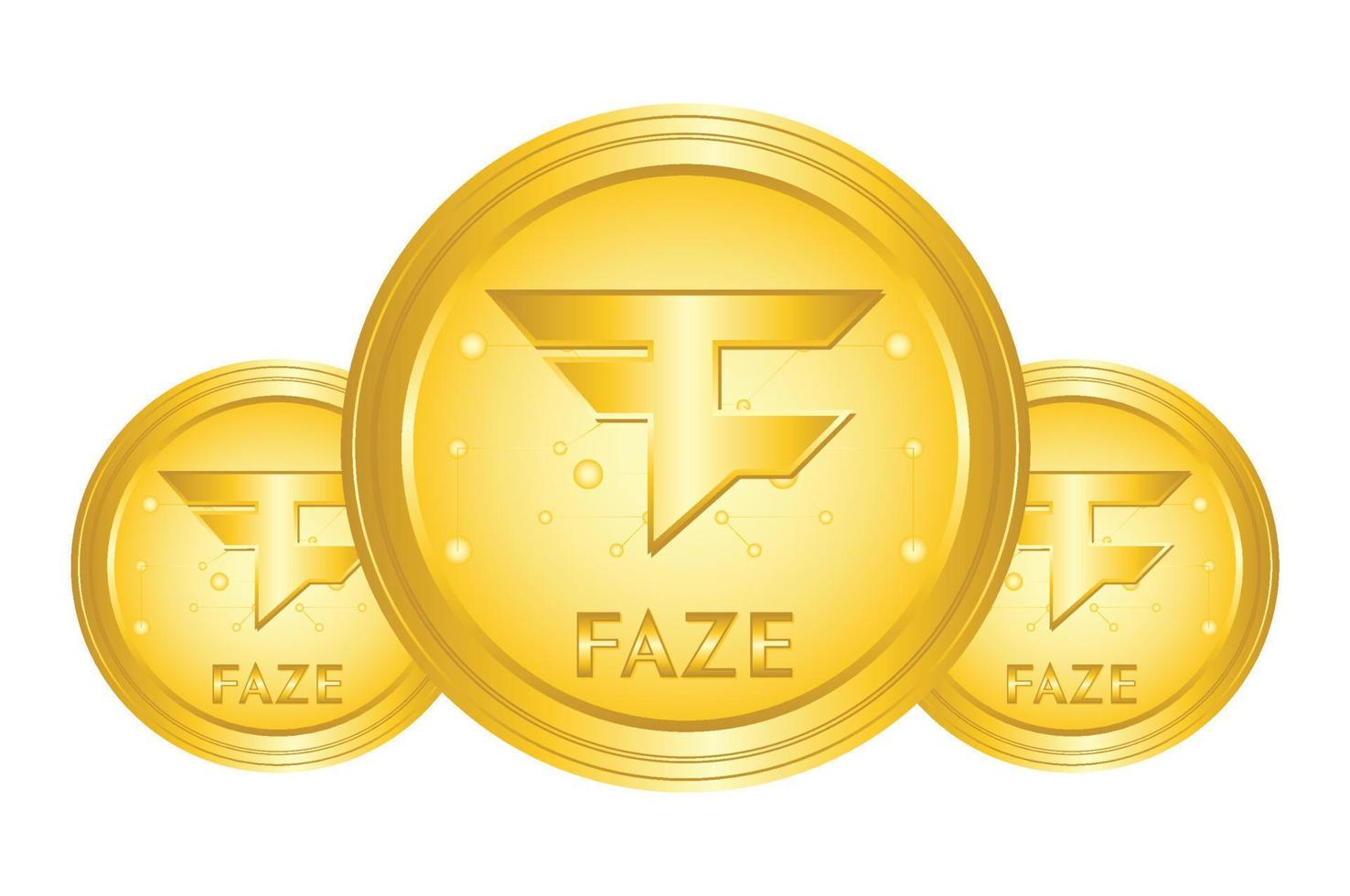 Faze coin crypto currency illustration vector