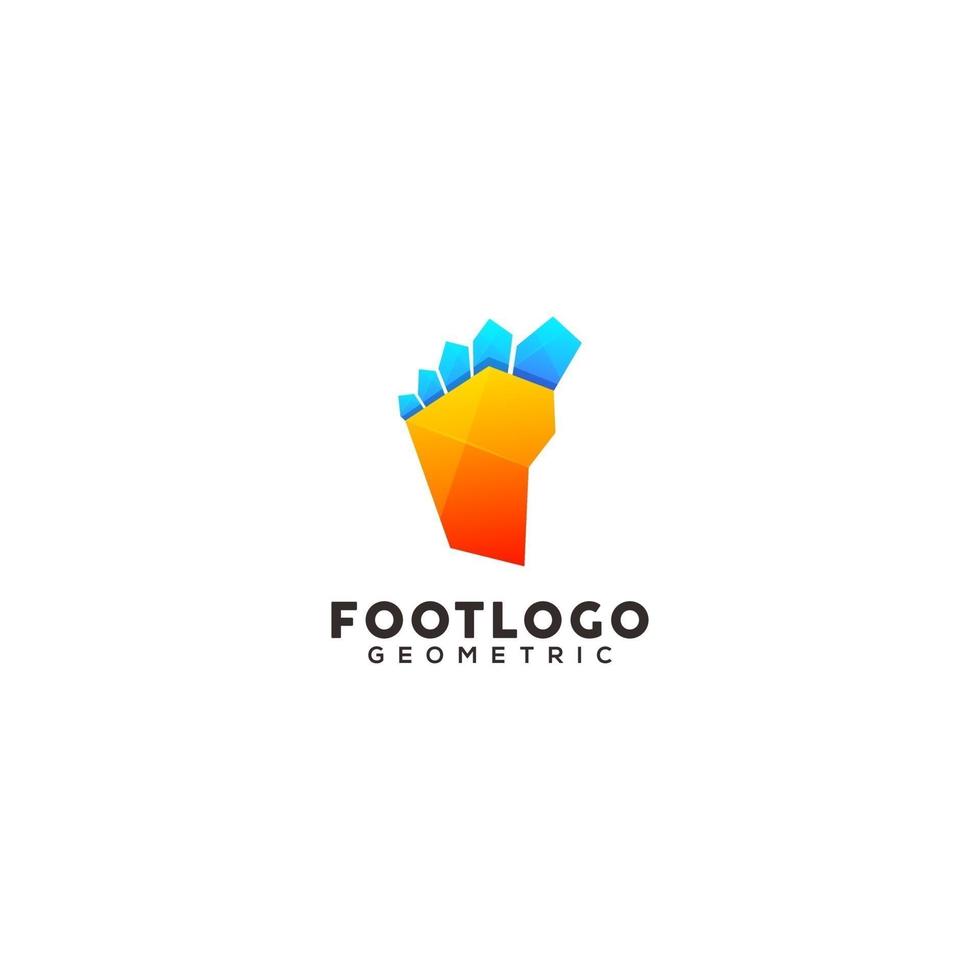 foot colorful logo design template vector
