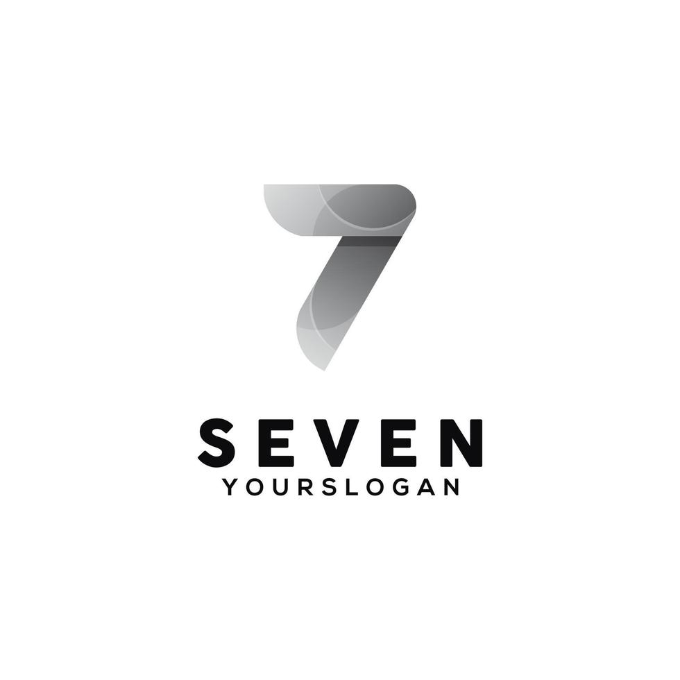 number 7 logo vector