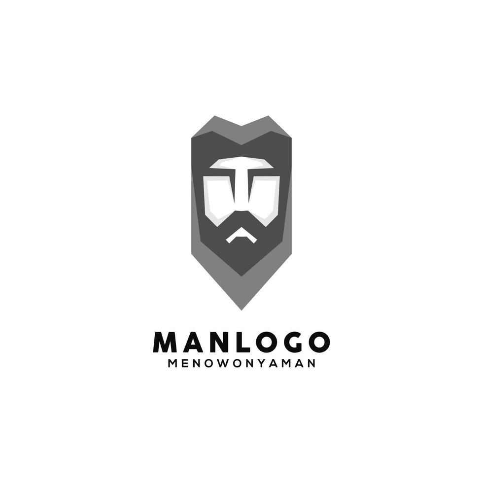 diseño de logotipo de hombre vector