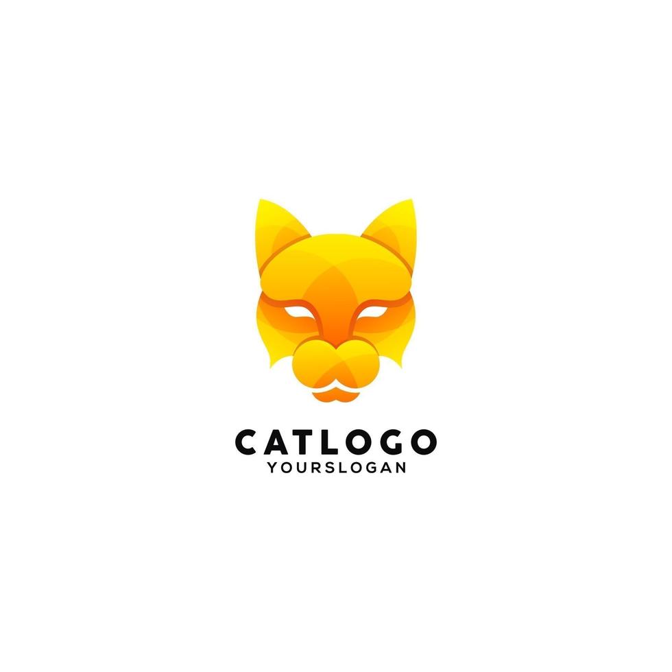 logo colorido gato vector