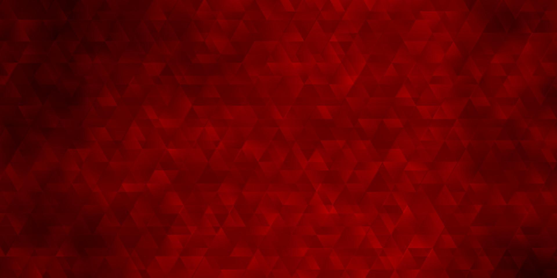 textura de vector rojo claro con líneas, triángulos.