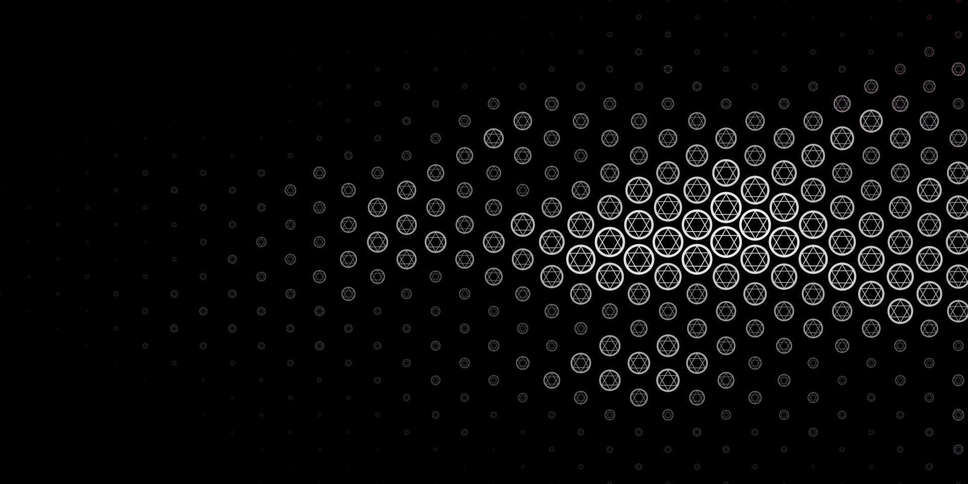 Dark Gray vector backdrop with mystery symbols.