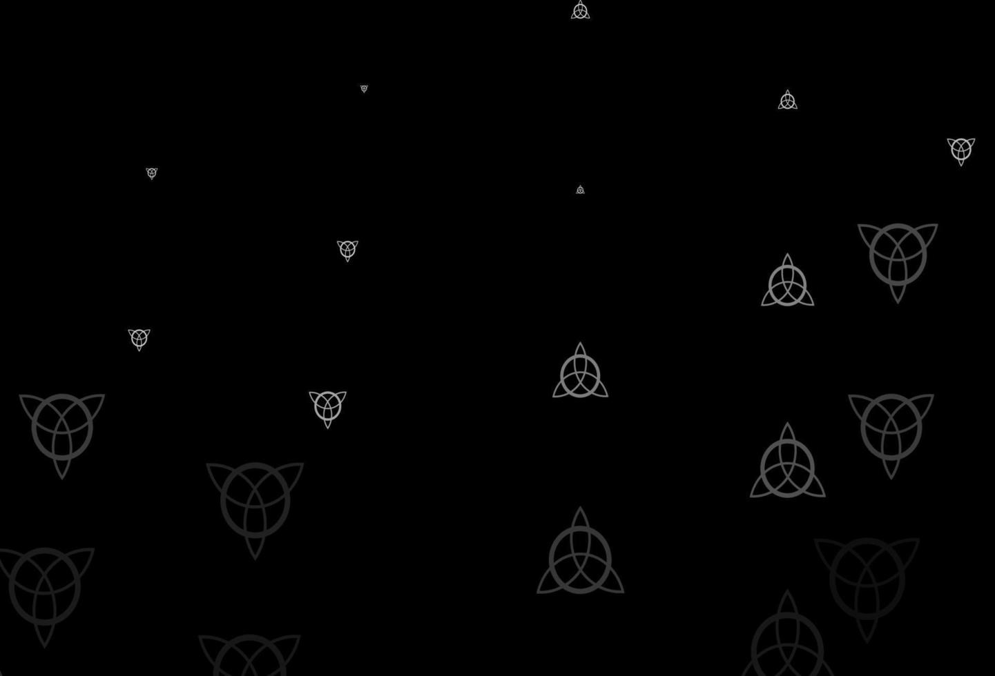 Dark Gray vector backdrop with mystery symbols.