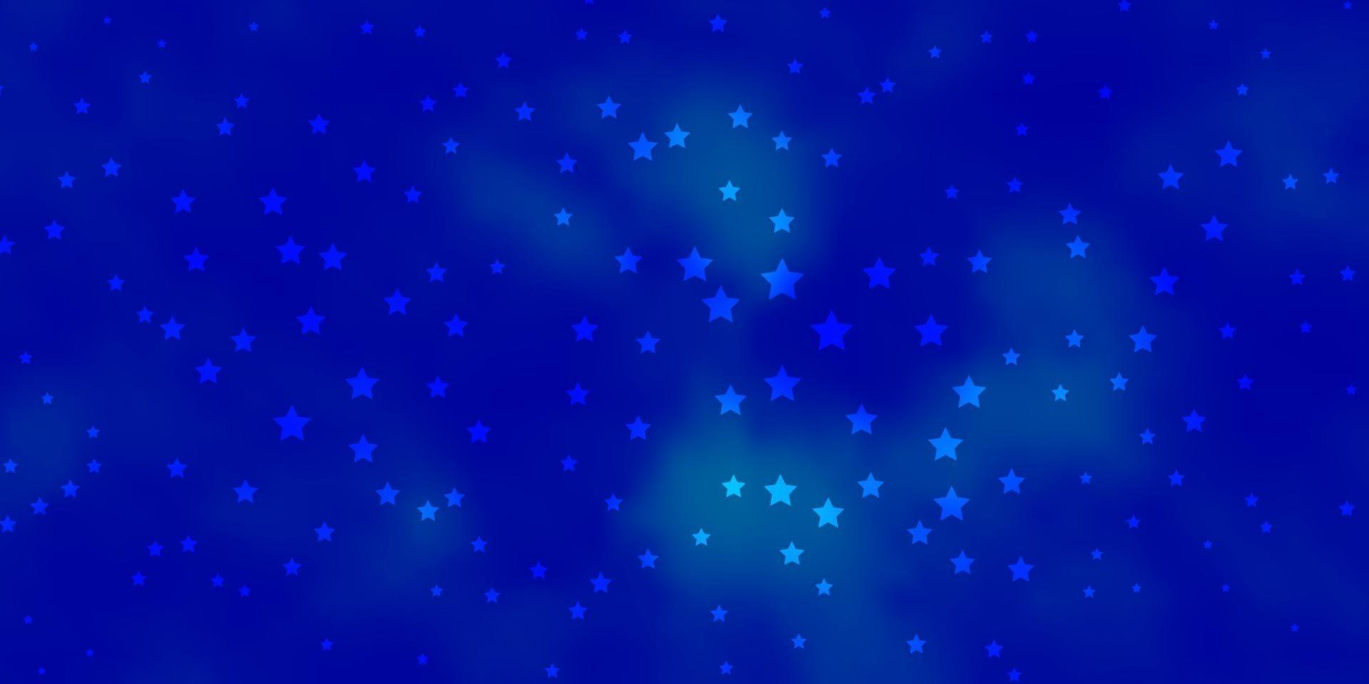 diseño de vector azul oscuro con estrellas brillantes.