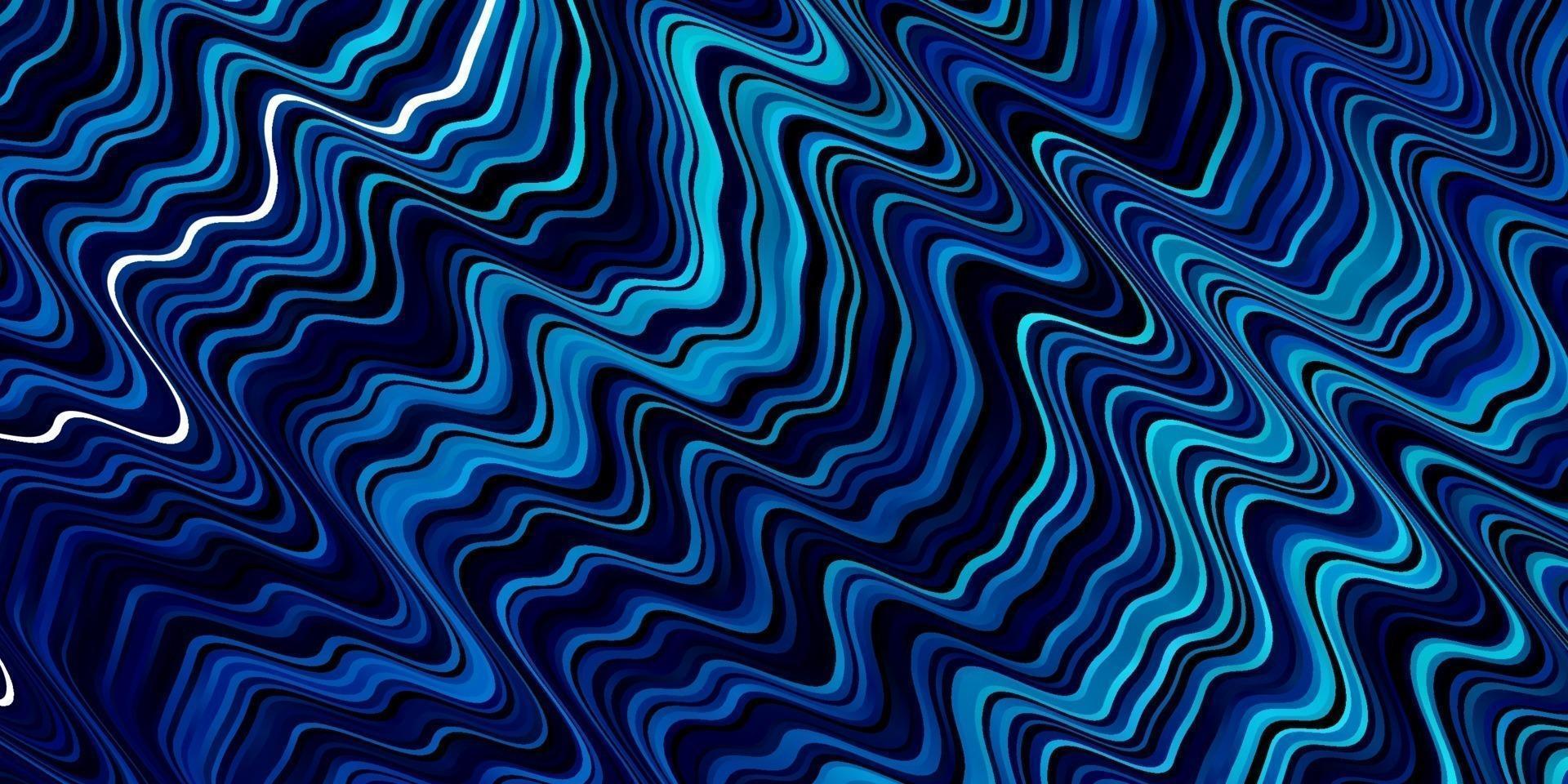 Dark BLUE vector background with curves.