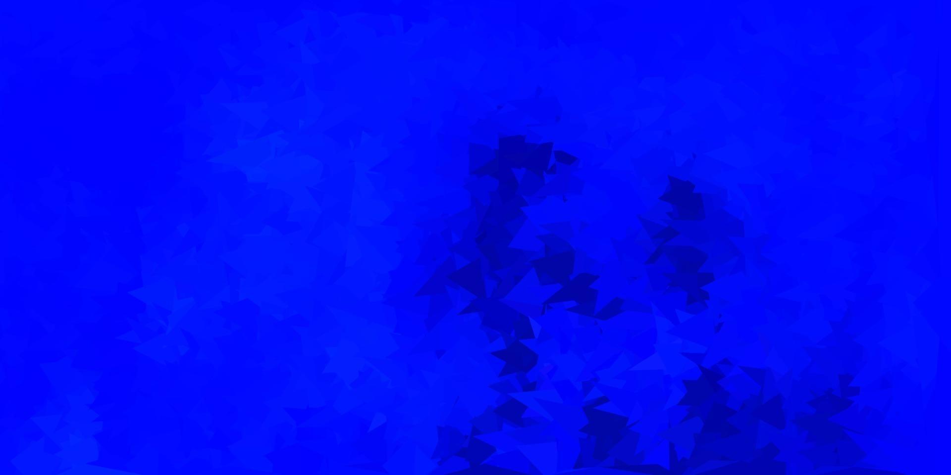 Dark blue vector triangle mosaic backdrop.