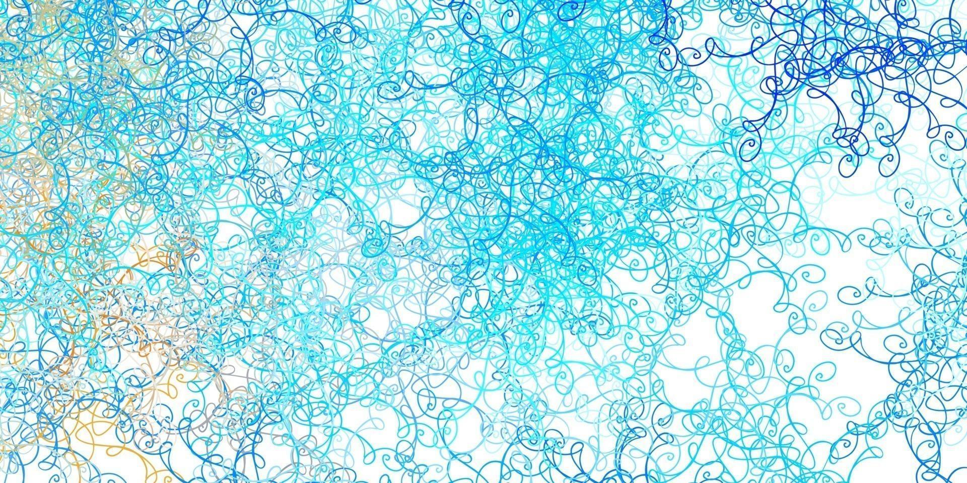 Light Blue, Yellow vector texture with curves.