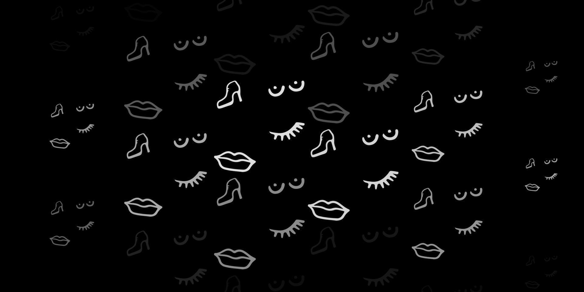 Dark Gray vector backdrop with woman's power symbols.