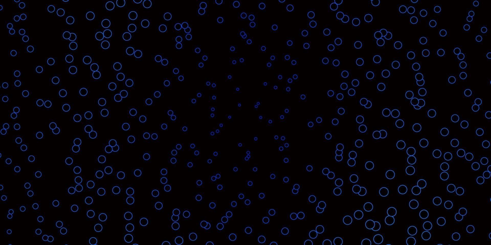 Fondo de vector azul oscuro con burbujas.